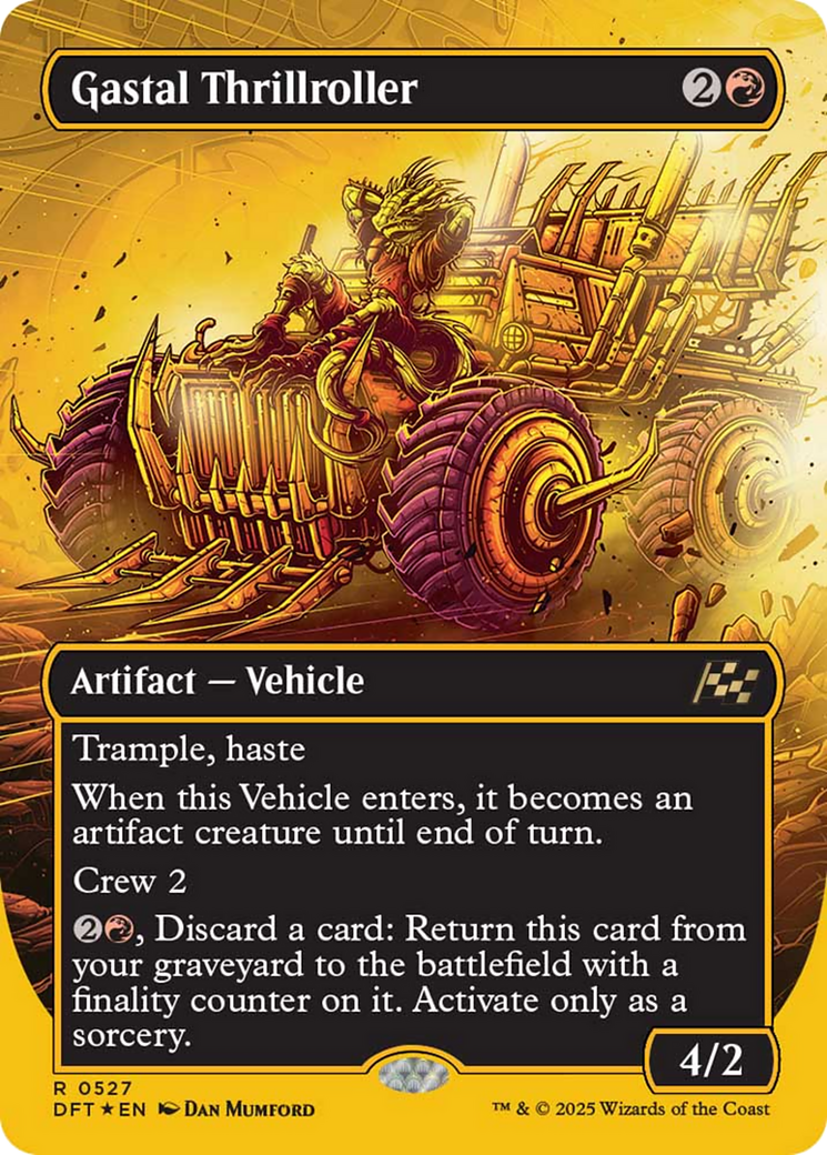 Gastal Thrillroller (Borderless) (First-Place Foil) [Aetherdrift] | Exor Games Summserside