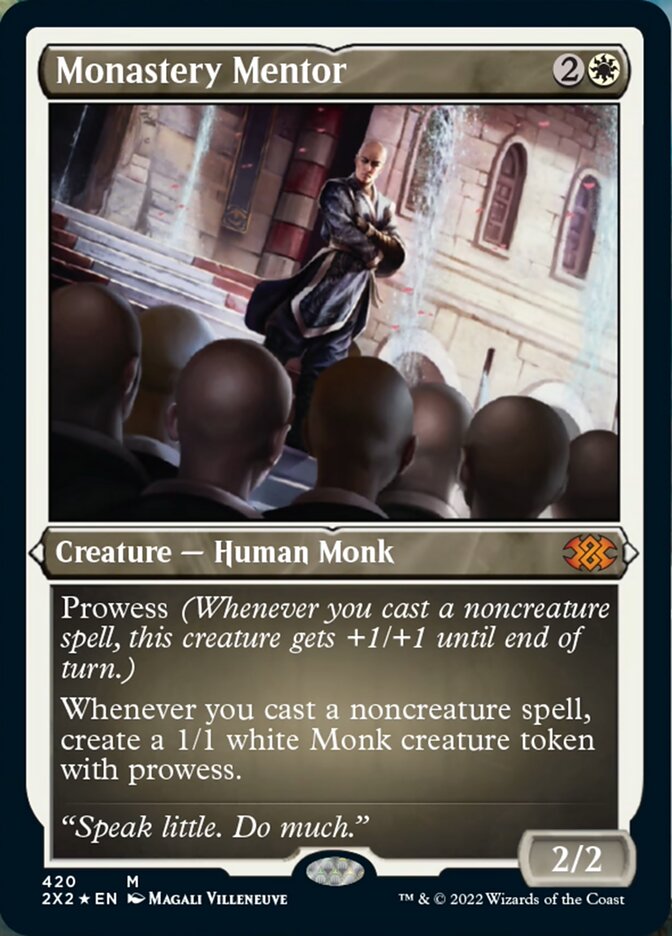 Monastery Mentor (Foil Etched) [Double Masters 2022] | Exor Games Summserside