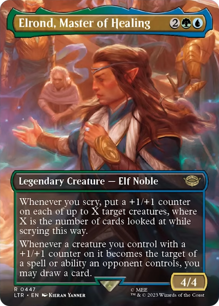 Elrond, Master of Healing (Borderless Alternate Art) [The Lord of the Rings: Tales of Middle-Earth] | Exor Games Summserside