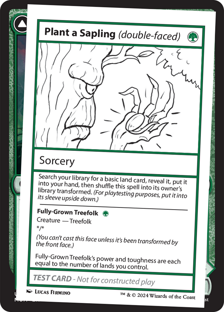 Plant a Sapling (double-faced) [Mystery Booster 2 Playtest Cards] | Exor Games Summserside