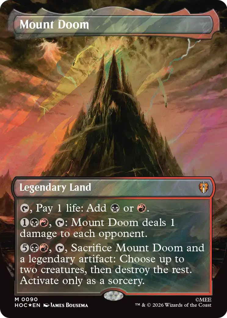 Mount Doom (Borderless) (Surge Foil) [The Hobbit: Eternal-Legal] | Exor Games Summserside