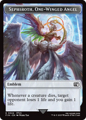 Emblem - Sephiroth, One-Winged Angel // Robot Warrior Double-Sided Token [FINAL FANTASY Tokens] | Exor Games Summserside