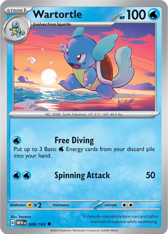 Wartortle (008/165) [Scarlet & Violet: 151] | Exor Games Summserside