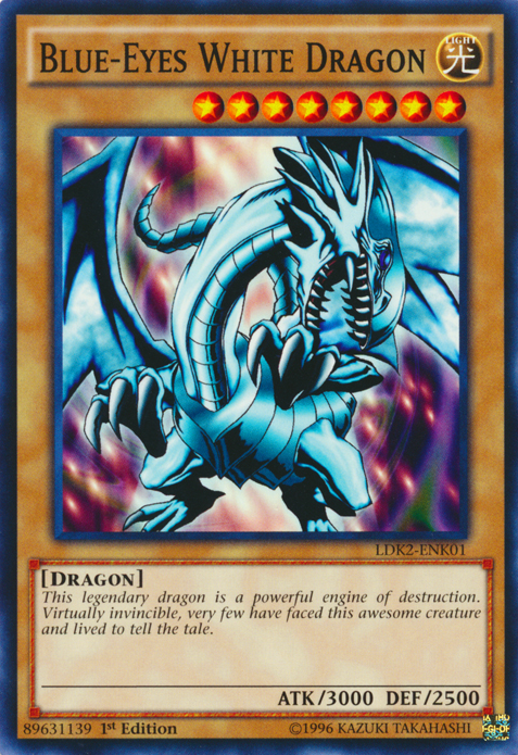 Blue-Eyes White Dragon (Version 1) [LDK2-ENK01] Common | Exor Games Summserside