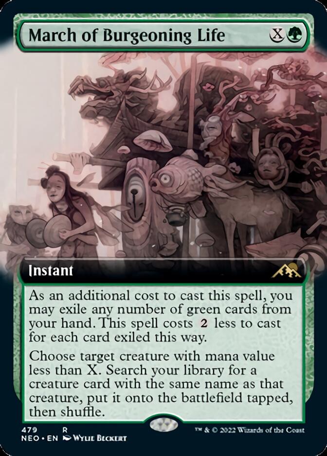 March of Burgeoning Life (Extended Art) [Kamigawa: Neon Dynasty] | Exor Games Summserside