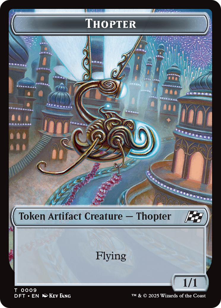 Golem (0015) // Thopter (0009) Double-Sided Token [Aetherdrift Tokens] | Exor Games Summserside