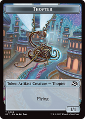 Golem (0015) // Thopter (0009) Double-Sided Token [Aetherdrift Tokens] | Exor Games Summserside