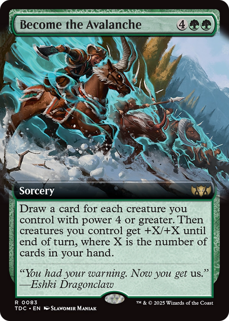 Become the Avalanche (Extended Art) [Tarkir: Dragonstorm Commander] | Exor Games Summserside