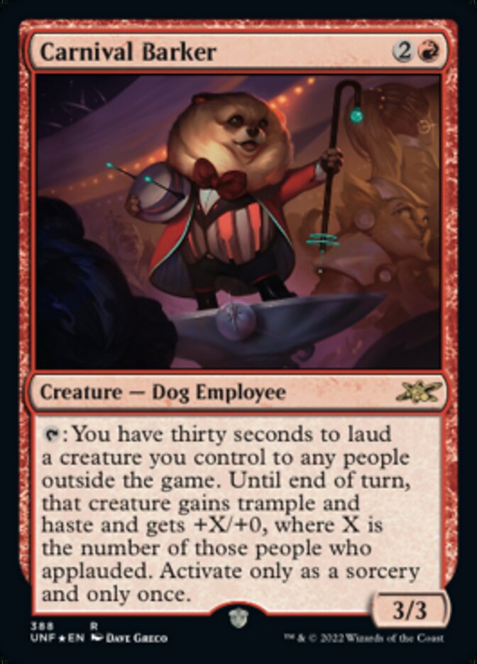 Carnival Barker (Galaxy Foil) [Unfinity] | Exor Games Summserside