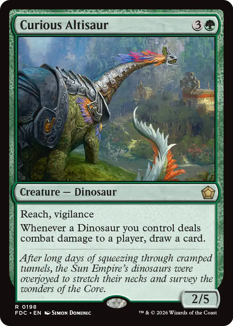 Curious Altisaur [Foundations Commander] | Exor Games Summserside