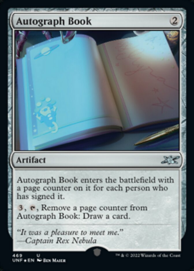 Autograph Book (Galaxy Foil) [Unfinity] | Exor Games Summserside