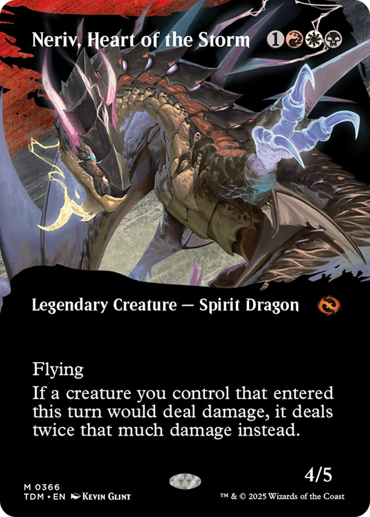 Neriv, Heart of the Storm (Borderless) [Tarkir: Dragonstorm] | Exor Games Summserside