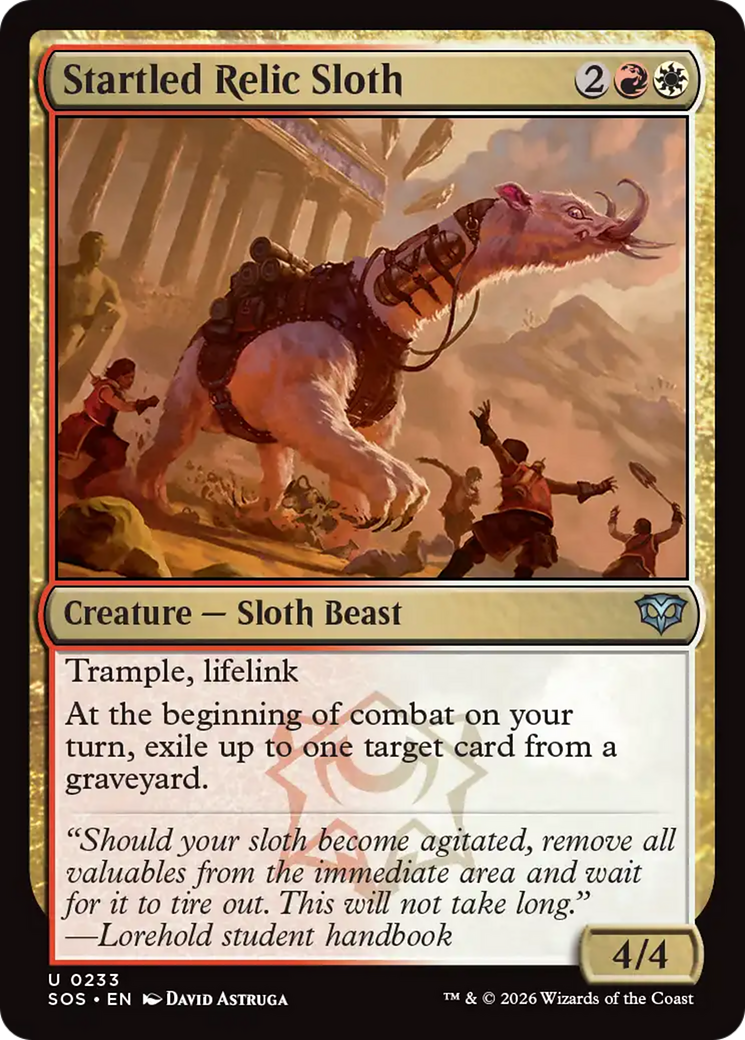 Startled Relic Sloth [Secrets of Strixhaven] | Exor Games Summserside