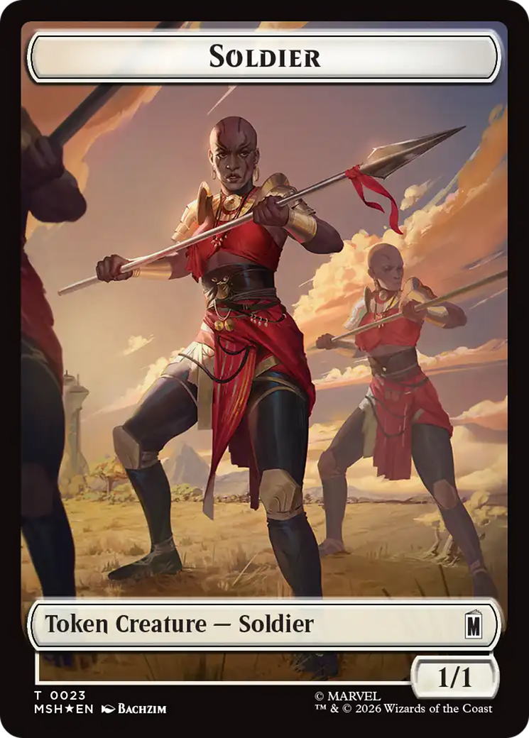 Goat // Soldier Double-Sided Token (Surge Foil) [Marvel Super Heroes Commander Tokens] | Exor Games Summserside