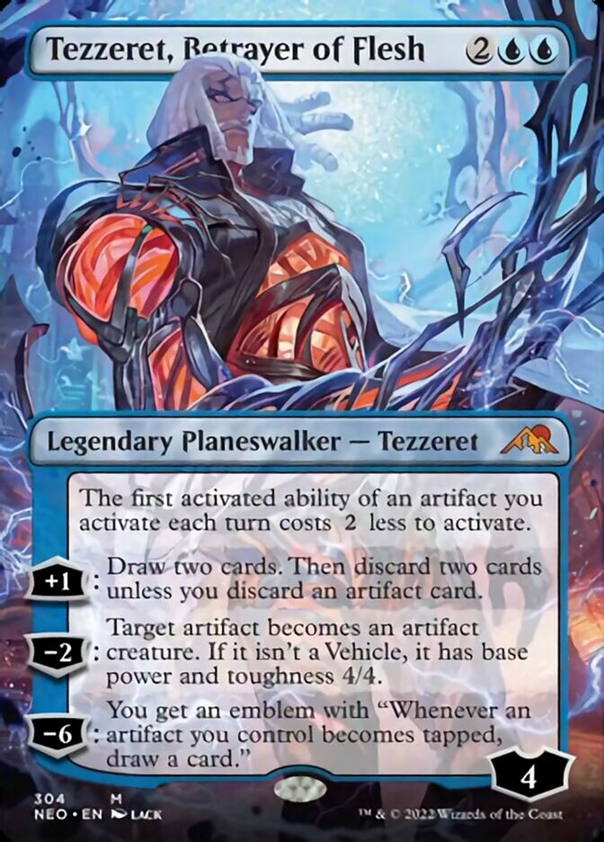 Tezzeret, Betrayer of Flesh (Borderless) [Kamigawa: Neon Dynasty] | Exor Games Summserside