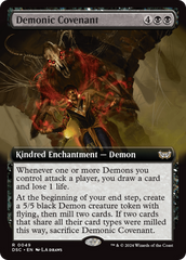 Demonic Covenant (Extended Art) [Duskmourn: House of Horror Commander] | Exor Games Summserside