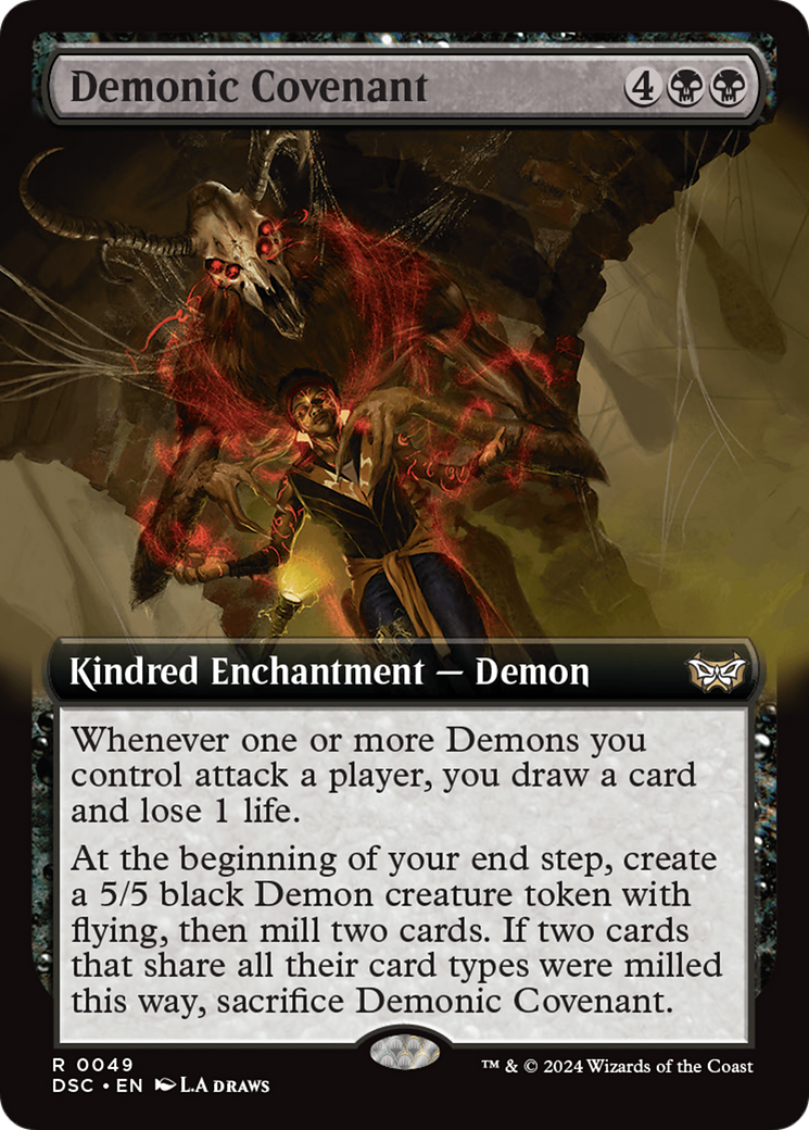 Demonic Covenant (Extended Art) [Duskmourn: House of Horror Commander] | Exor Games Summserside