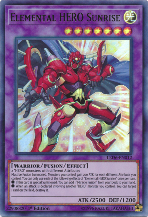 Elemental Hero Sunrise [LED6-EN012] Ultra Rare | Exor Games Summserside