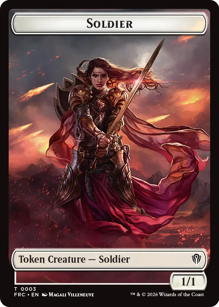 Soldier // Shark Double-Sided Token [Reality Fracture Commander Tokens] | Exor Games Summserside