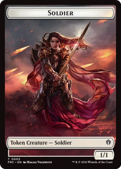 Soldier // Shark Double-Sided Token [Reality Fracture Commander Tokens] | Exor Games Summserside