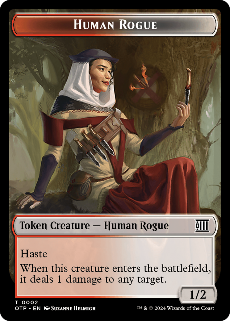 Human Rogue Token [Outlaws of Thunder Junction: Breaking News Tokens] | Exor Games Summserside