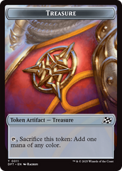 Dinosaur Dragon // Treasure Double-Sided Token [Aetherdrift Tokens] | Exor Games Summserside