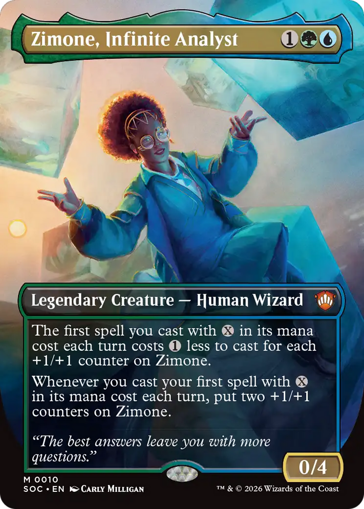 Zimone, Infinite Analyst (Borderless) [Secrets of Strixhaven Commander] | Exor Games Summserside