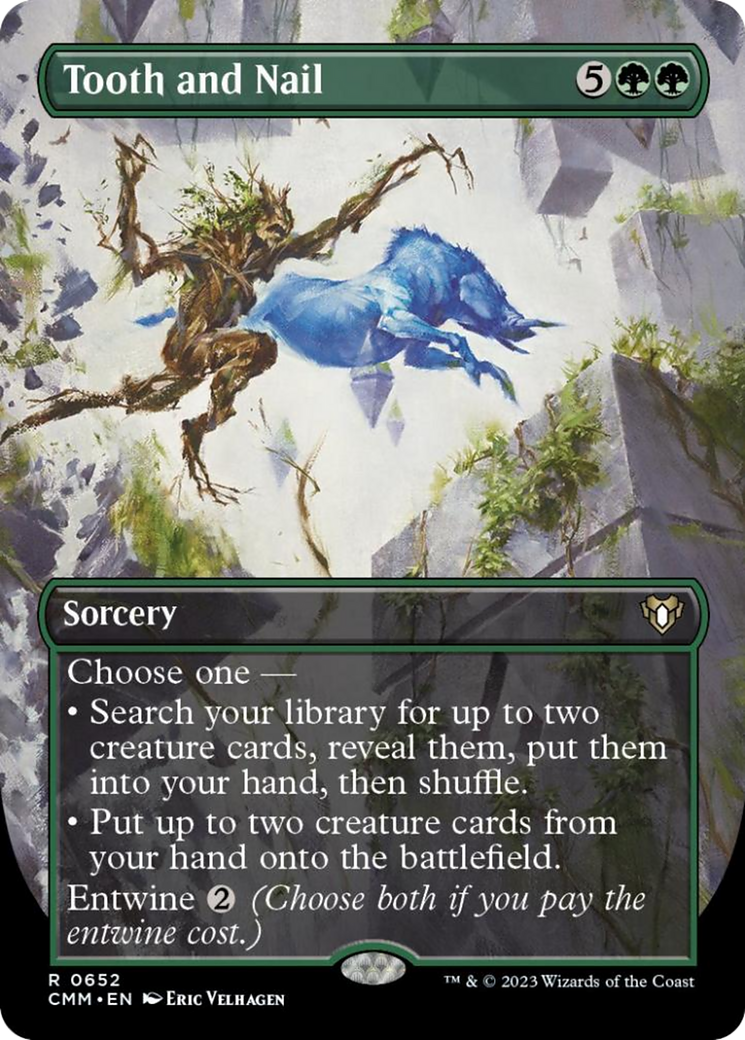 Tooth and Nail (Borderless Alternate Art) [Commander Masters] | Exor Games Summserside