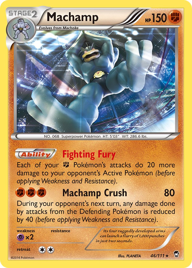 Machamp (46/111) (Cosmos Holo) (Blister Exclusive) [XY: Furious Fists] | Exor Games Summserside