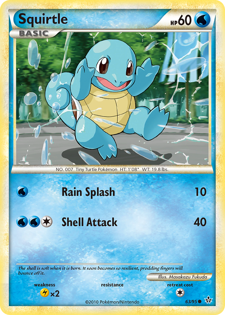 Squirtle (63/95) [HeartGold & SoulSilver: Unleashed] | Exor Games Summserside