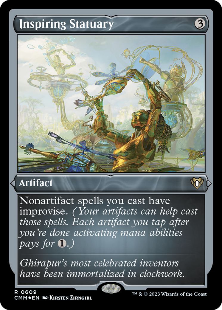 Inspiring Statuary (Foil Etched) [Commander Masters] | Exor Games Summserside