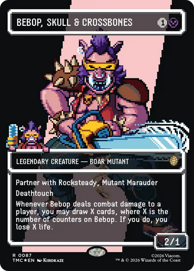 Bebop, Skull & Crossbones (Borderless) (Surge Foil) [Teenage Mutant Ninja Turtles Commander] | Exor Games Summserside