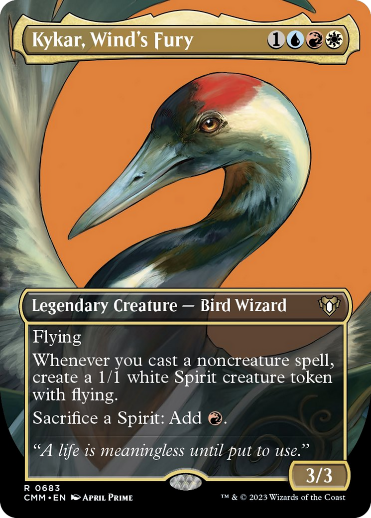 Kykar, Wind's Fury (Borderless Profile) [Commander Masters] | Exor Games Summserside