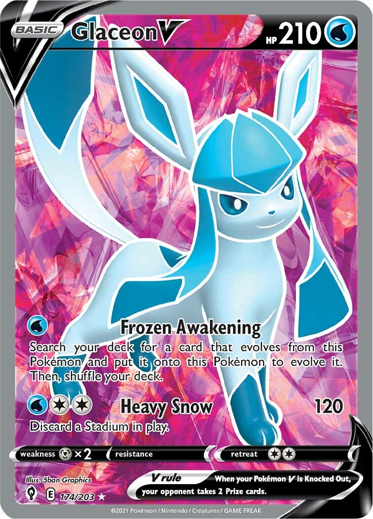 Glaceon V (174/203) [Sword & Shield: Evolving Skies] | Exor Games Summserside