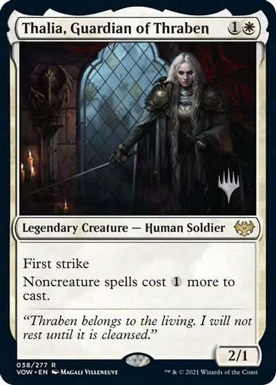 Thalia, Guardian of Thraben (Promo Pack) [Innistrad: Crimson Vow Promos] | Exor Games Summserside