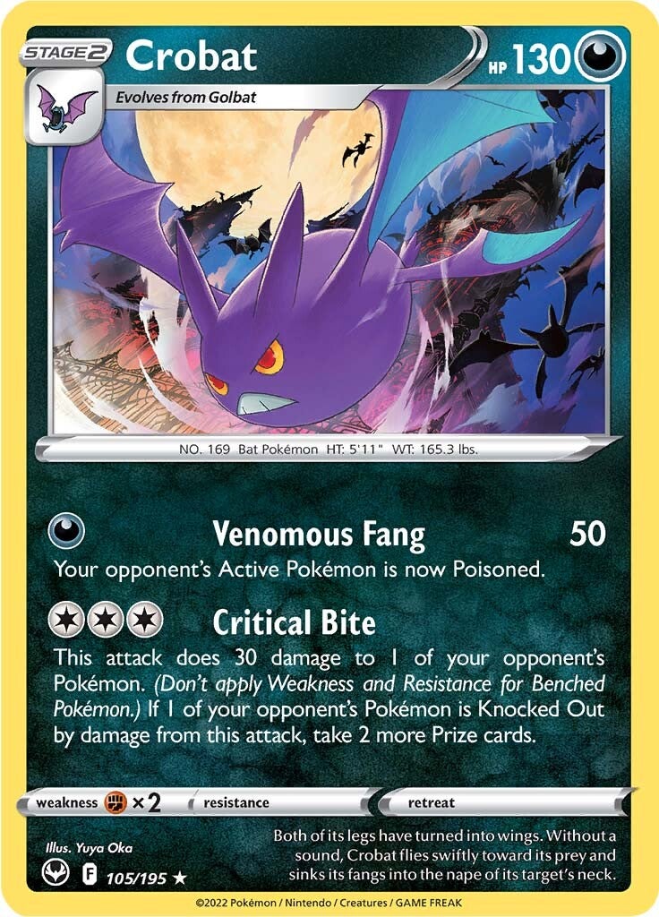 Crobat (105/195) [Sword & Shield: Silver Tempest] | Exor Games Summserside