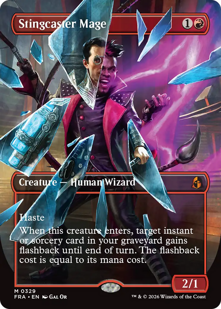 Stingcaster Mage (Borderless) (Facet Foil) [Reality Fracture] | Exor Games Summserside