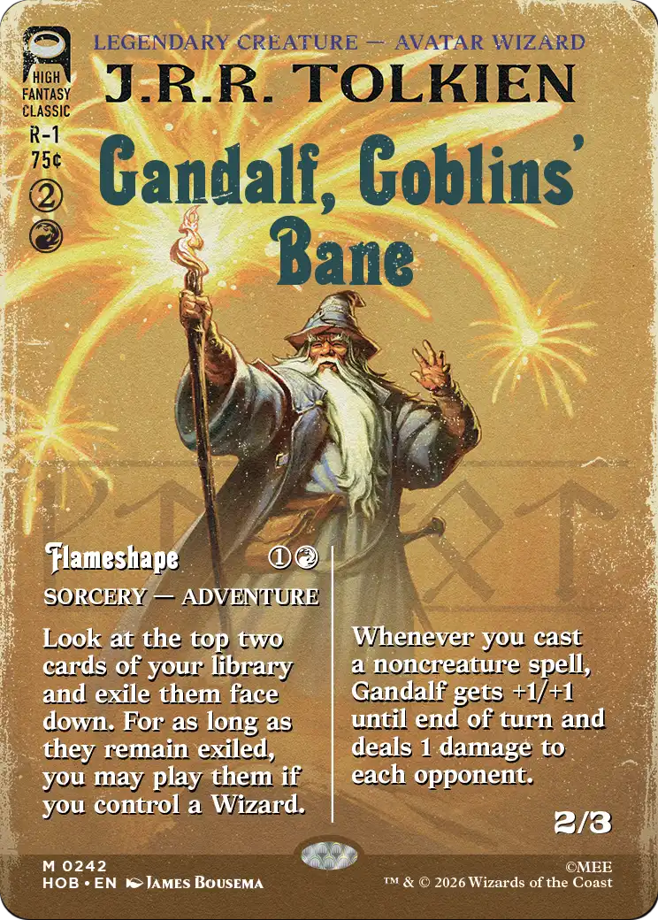 Gandalf, Goblins' Bane (Borderless) [The Hobbit] | Exor Games Summserside