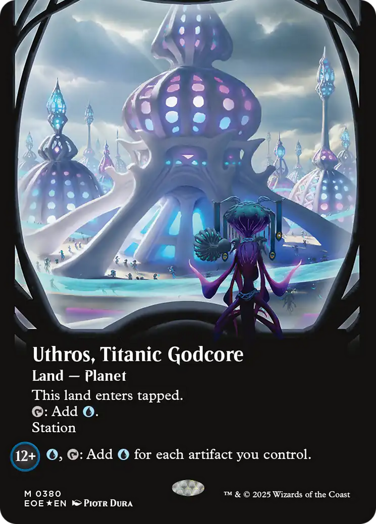 Uthros, Titanic Godcore (Borderless) (Galaxy Foil) [Edge of Eternities] | Exor Games Summserside