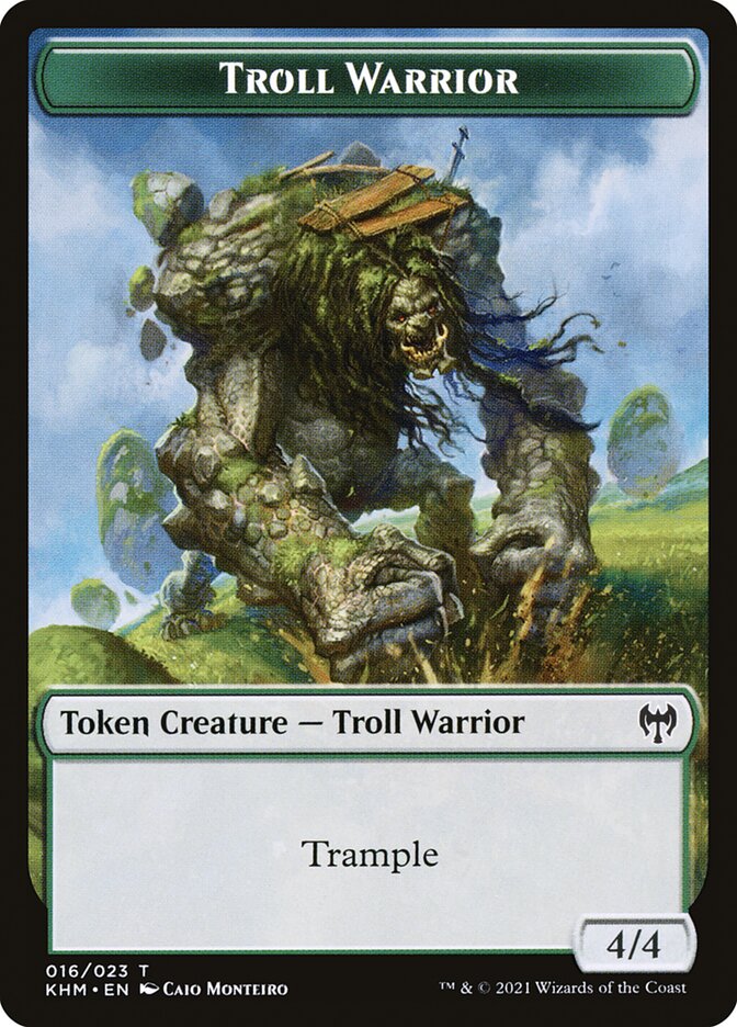 Treasure // Troll Warrior Double-Sided Token [Kaldheim Tokens] | Exor Games Summserside