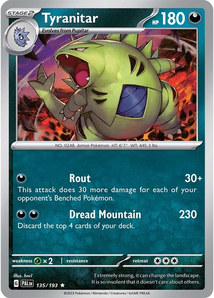 Tyranitar (135/193) [Scarlet & Violet: Paldea Evolved] | Exor Games Summserside