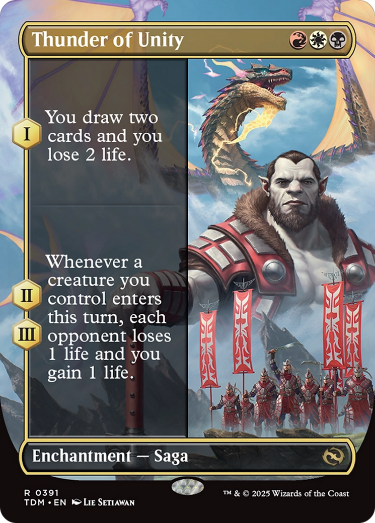 Thunder of Unity (Borderless) [Tarkir: Dragonstorm] | Exor Games Summserside