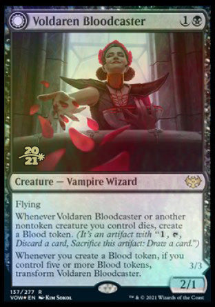 Voldaren Bloodcaster // Bloodbat Summoner [Innistrad: Crimson Vow Prerelease Promos] | Exor Games Summserside