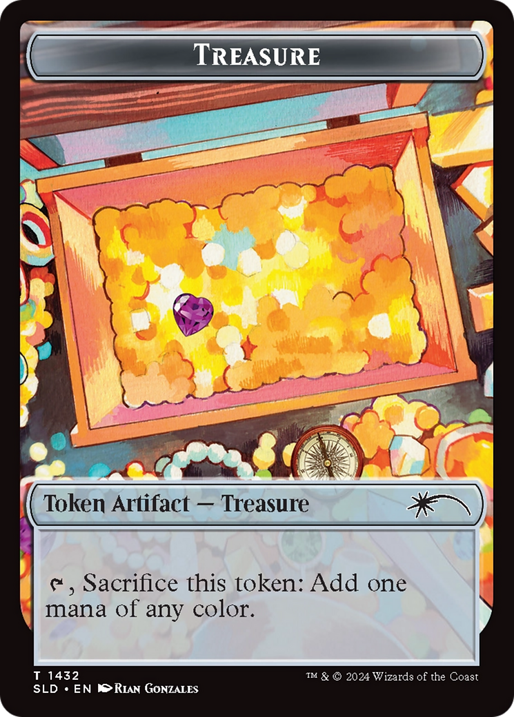 Treasure Token (1432) (Rainbow Foil) [Secret Lair Drop Series] | Exor Games Summserside