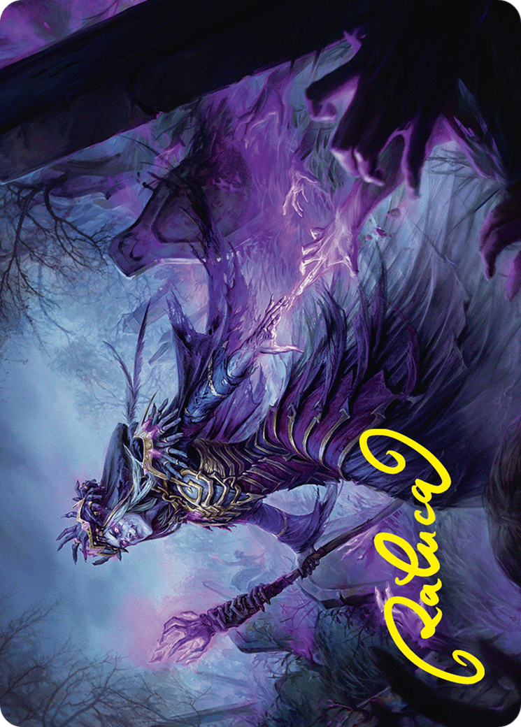 Zul Ashur, Lich Lord Art Card (10/54) (Gold-Stamped Signature) [Foundations Art Series] | Exor Games Summserside