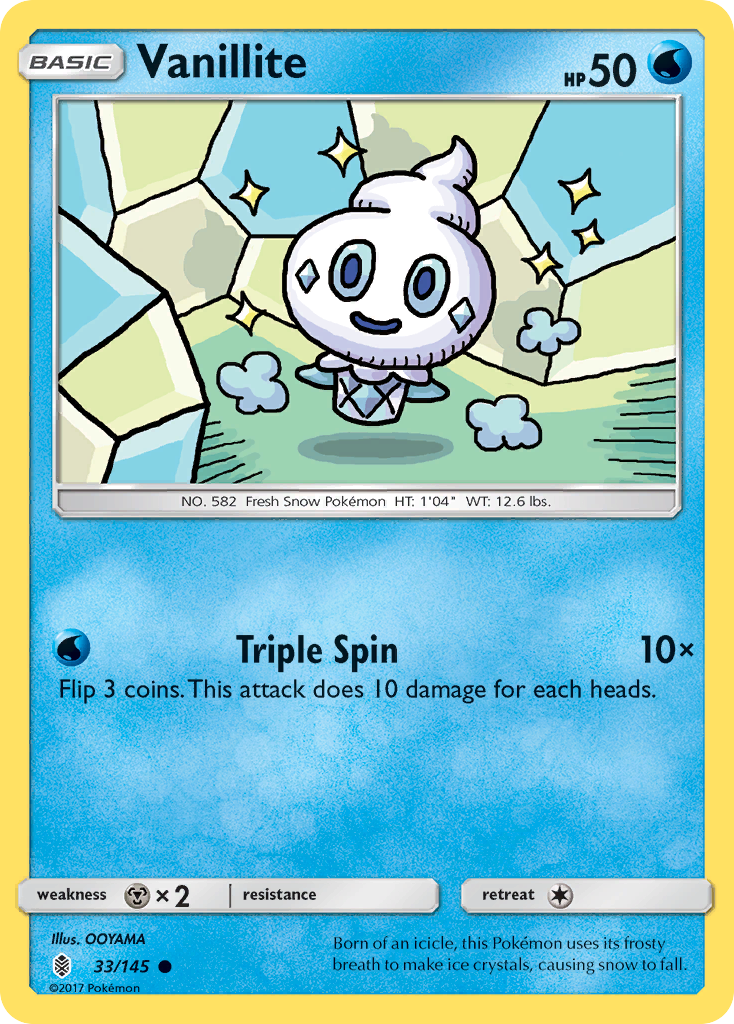 Vanillite (33/145) [Sun & Moon: Guardians Rising] | Exor Games Summserside