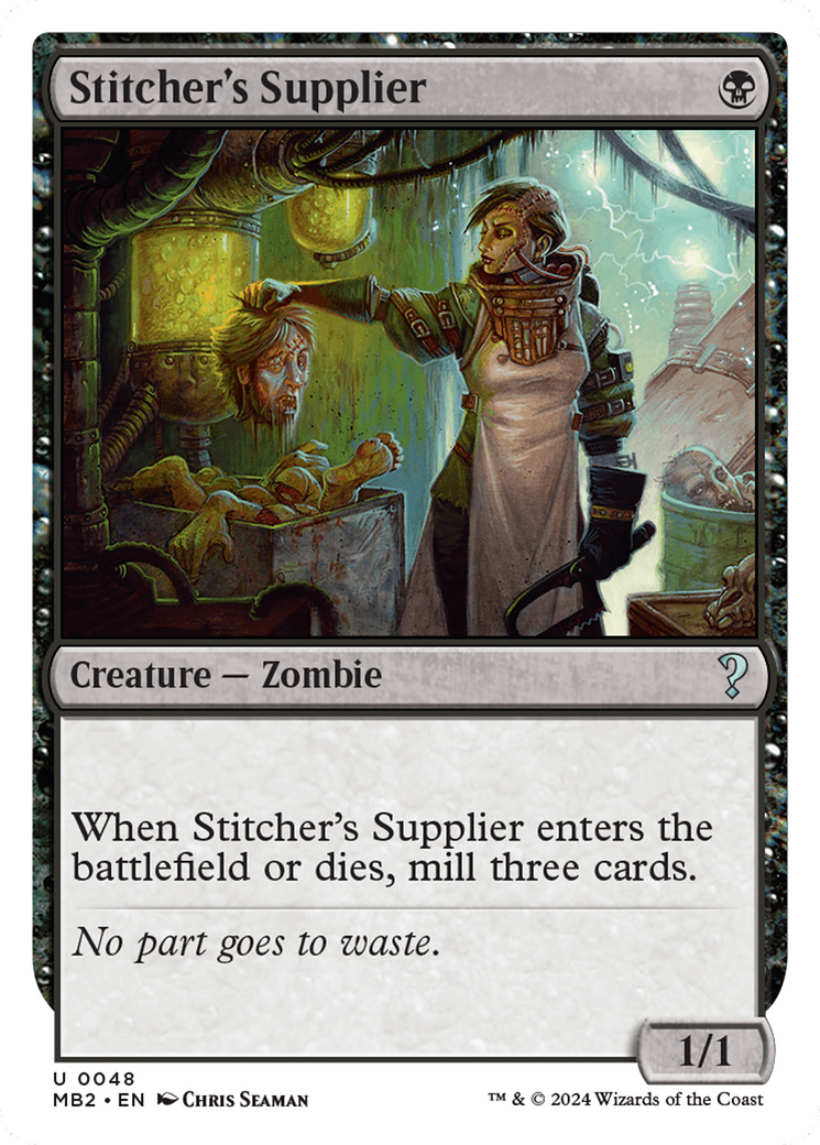 Stitcher's Supplier (White Border) [Mystery Booster 2] | Exor Games Summserside