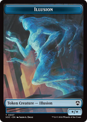 Spirit (0006) // Illusion Double-Sided Token [Secrets of Strixhaven Commander Tokens] | Exor Games Summserside