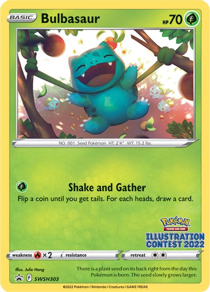 Bulbasaur (SWSH303) (Illustration Contest 2022) [Sword & Shield: Black Star Promos] | Exor Games Summserside