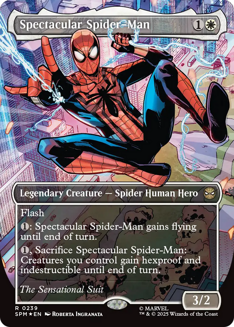 Spectacular Spider-Man (0239) (Borderless) (Textured Foil) [Marvel's Spider-Man] | Exor Games Summserside